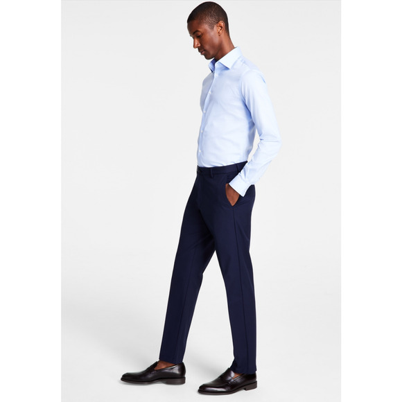 Michael Kors Men Classic Fit Cotton Stretch Performance Pants Navy Size 33X30 - Picture 1 of 4